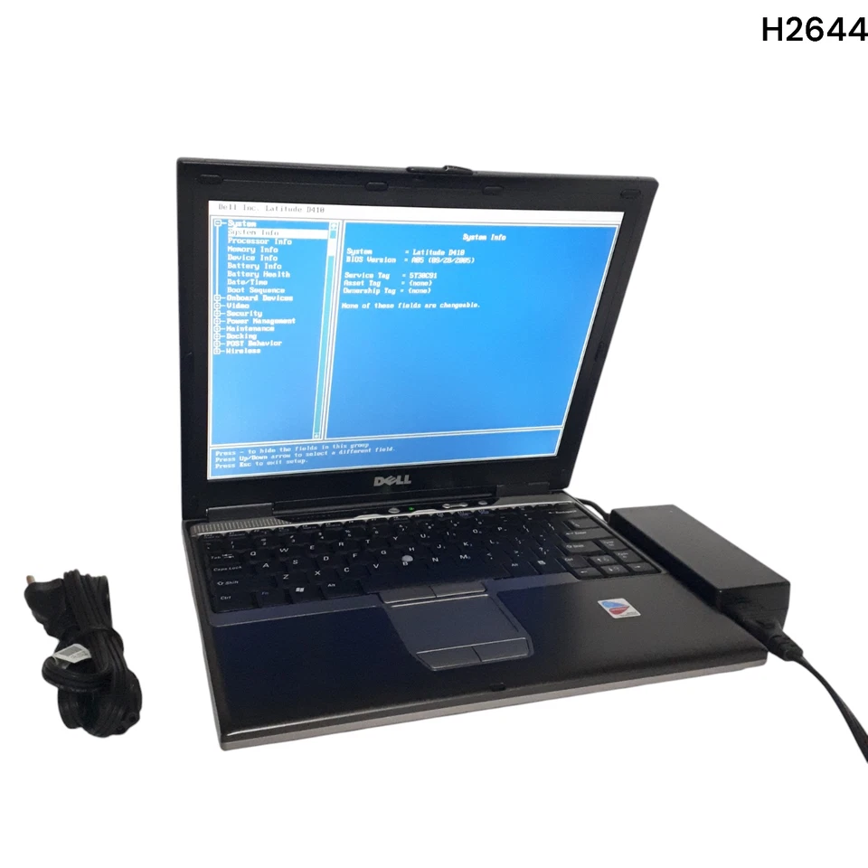 Dell Latitude D410 12.1" Laptop Pentium M 1GB RAM No HDD Boots/Bios No OS H2644 - Image 1 of 4
