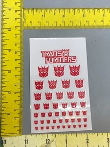 Shattered Glass Decepticon Transformers Repro Stickers Labels Sigils Symbols - Picture 1 of 1