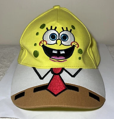 Nickelodeon Bob Esponja Pantalones Cuadrados Jóvenes Niños Sombrero Ajustable Excelente Estado Foto 1 de 4