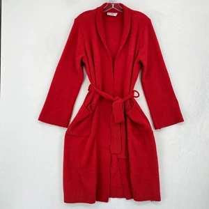Natori Robe Womens Large L Red Fleece Pockets Cozy Lounge Sleepwear - Picture 1 of 16