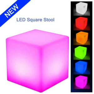 RGB 16 Color Cambiante LED Luz Mueble Silla Cubo Taburete Luz Nocturna y Mando a Distancia - Imagen 1 de 12