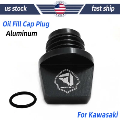 Billet Oil Fill Cap Plug For Kawasaki KX100 125 250 500 KDX200 KDX220R KLX250R Foto 1 de 4