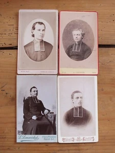 Konvolut 4 CDV Fotos Portraits Geistliche, Pfarrer, Priester - Bild 1 von 4