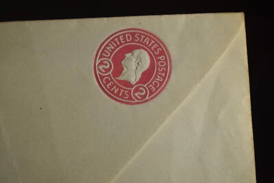 U429 2 Cent Carmine Envelope EFO MISCUT Postal Stationary - Image 1 of 3