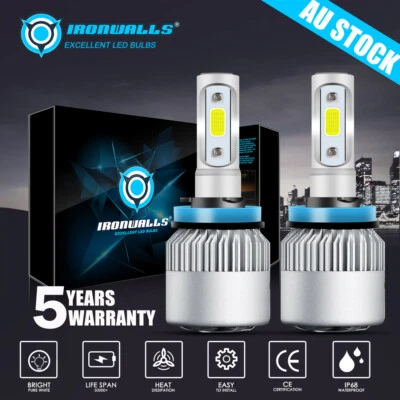 For MITSUBISHI PAJERO (2007 onwards) Kit LED Headlight Globes Brighter H/Lo Beam - image 1 of 4