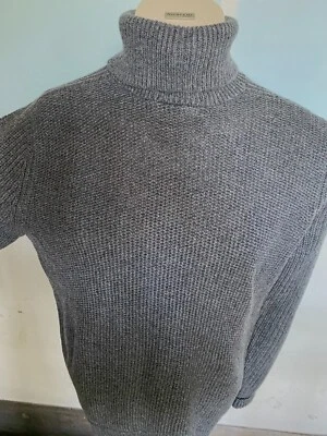 UNIQLO - Roll-Neck Sweater -  Mid-Grey - Honeycomb Weave - 40  MED - BNWOT - NEW - Image 1 of 4