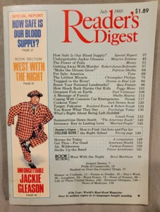 Reader's Digest. July 1988. Vol. 133, No. 795. Jackie Gleason on Cover. Nice - Picture 1 of 5