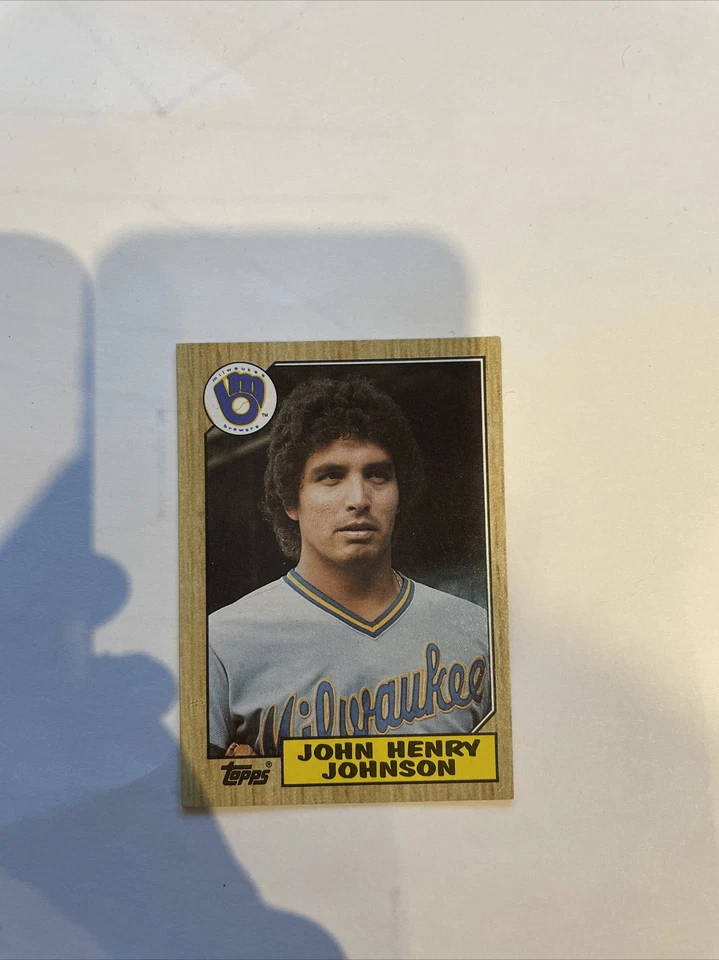 1987 Topps #377 JOHN HENRY JOHNSON Milwaukee Brewers - Image 1 of 2