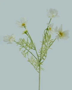 Artificial White Color Flowers Cosmos Spray 61cm For Wedding & Home Decor - Picture 1 of 4