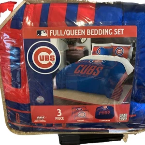 CHICAGO CUBS COMPLETO/QUEEN EDREDÓN Y FARSA JUEGO DE 3 PIEZAS POLI MLB NUEVO SELLADO Envío gratuito - Imagen 1 de 5