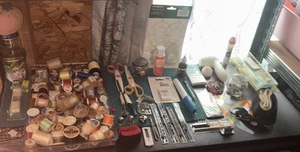 Huge Lot Vintage Sewing Accessories, Tools, Needles, Bells, +++ - Picture 1 of 22