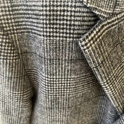 H&M Glen Plaid Overcoat 38-40R Slim Modern Fit Wool Poly Blend - Image 1 of 4