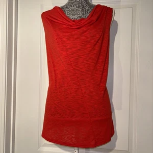 Ellen Tracy Herbst Trending rote Farbe Wasserfallausschnitt Schrägbluse 1X - Bild 1 von 5