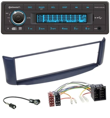 Continental MP3 DAB USB Bluetooth Autoradio für Smart ForTwo 450 blau ohne Metal - Bild 1 von 4