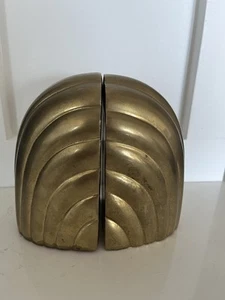 Fermalibri MCM art deco in ottone massiccio smerlato. Made in India - Foto 1 di 7