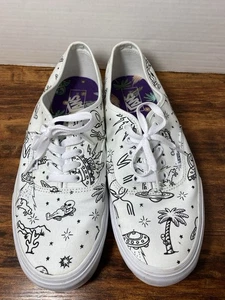 Vans Authentic Unidentified U-Lack Größe 11 weiß und schwarz Schnürschuhe - Bild 1 von 12