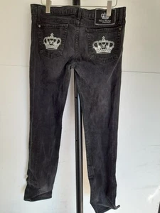 Victoria Beckham Washed Black Denim Jeans Size 30 Rock And Republic - Picture 1 of 4