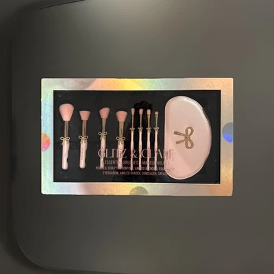 Glitz And Glam - Soporte de Maquillaje con Lazo Rosa Juego de 8 Pinceles Esenciales Nuevo en Caja Foto 1 de 4