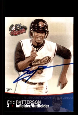 Signed Baseball Card Auto Eric Patterson 2009 MultiAd Sacramento River Cats - Image 1 of 2