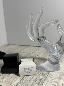 Conjunto de anillo en forma de pera Avon CZ con chaqueta sin níquel talla 9 - Imagen 1 de 5