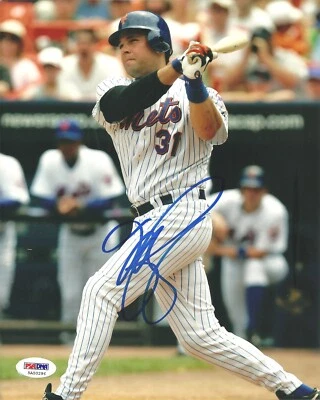 HOF Mika Piazza Signed Auto 8x10 Photo PSA/DNA Sticker New York Mets - Image 1 of 2