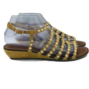 Carlos Damen-Sandalen 7,5 mit Schmucksteinen besetzt von Carlos Santana Keilabsatz Riemchen indischer Stil - Bild 1 von 10