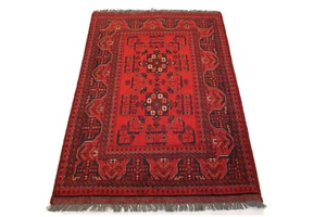 Alfombra auténtica de lana anudada a mano tribal afgana Khal Mohammadi de 3'2"" x 4'8"" ft - Imagen 1 de 9