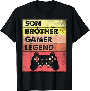 Gaming Gifts For Teenage Boys 8-16 Year Old Vintage Gamer Gift Unisex T-Shirt - Picture 1 of 4