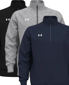 Under Armour - Rival Fleece Quarter-Zip Pullover - 1386016, golf shirts, dad gif - Picture 1 of 6