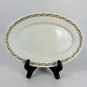 Vintage 1926 Syracuse China Restaurant Ware 10” Oval Platter Glendale Pattern - Picture 1 of 9