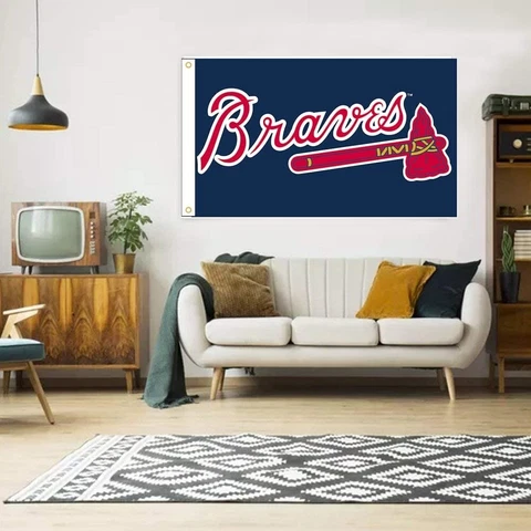 Atlanta Braves Flag Large 3x5 Banner Logo Baseball MLB  FREE SHIPPING Cover