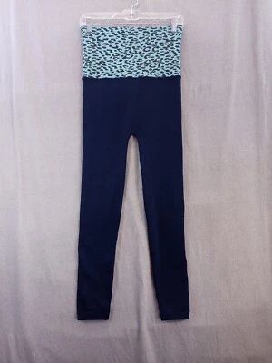 Sofra Leggings Mujer Talla Única Azul Oscuro Pantalones Forrados de Vellón Cintura Guepardo TX706 Foto 1 de 4