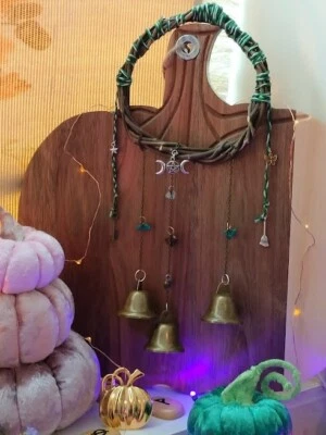 WITCHES BELLS EXTRA  protection love charm crystals wind chimes wicca witch gift - Image 1 of 4