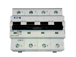 Eaton Cutler-Hammer MCB mMCT C Kurve 4-polig 100A Leistungsschalter mMCT-C100/4 - Bild 1 von 2