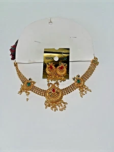 Bollywood style Indian choker and earring set - Picture 1 of 4
