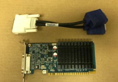 Dell Optiplex 960 980 990 SFF Low-Profile Dual VGA Monitors Video Card PCI-e x16 - Image 1 of 2