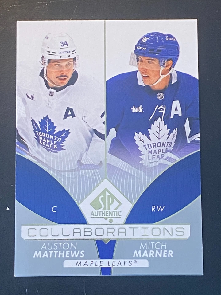 Auston Matthews & Mitch Marner 2022-23 SP Authentic Collaborations #C-21 - Image 1 of 2