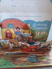 POP UP, ANCIENNE CARTE, BIRTHDAY GREETINGS, NOVELTY LETTER CARD, LA LESSIVE