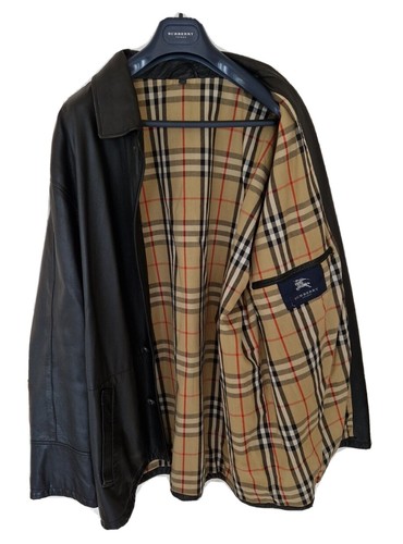Giacca cappotto in pelle uomo LONDON by BURBERRY taglia 54 2XL...prezzo consigliato £1.990