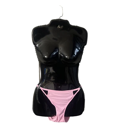 Steve Madden Tanga Sissy Bikini Panty Ropa Interior Mujer Grande Rosa Plata Corazón Foto 1 de 3