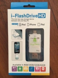 64 GB USB i-FlashDriveHD-64GB - Two way Storage Device between iOS and Mac/PC - Picture 1 of 3