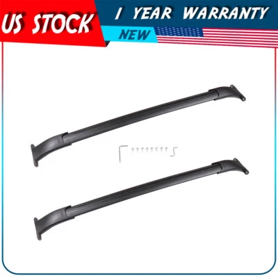 TOP Roof Rack Rail Cross Bars For 2015-2019 Cadillac Escalade Yukon XL Black - Изображение 1 из 4