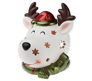 Home Reflections Christmas Reindeer Flameless LED Candle Luminary with Timer