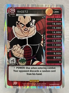 2015 DBZ Dragon Ball Z TCG Panini Heroes & Villains U65 Raditz, Angered Foil - Picture 1 of 6