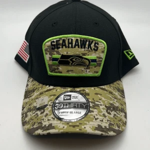Seattle Seahawks New Era 2021 Salute To Service 39THIRTY Flex Camo Mütze L/XL - Neu mit Etikett - Bild 1 von 6
