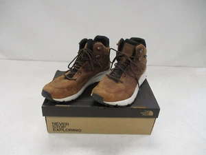 THE NORTH FACE MENS VALS MID LEATHER HIKING BOOTS SIZE 10.5 BROWN NF0A409WG6M - Picture 1 of 8