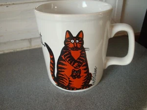 TWO B KLIBAN KILNCRAFT MOMCAT & LOVE A CAT ENGLISH IRONSTONE MUG UNITED KINGDOM - Picture 1 of 15
