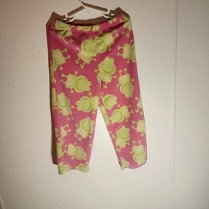 Carter's Girls Fleece Pajama Bottoms Size Small Pink w/ Green Frogs - Picture 1 of 3
