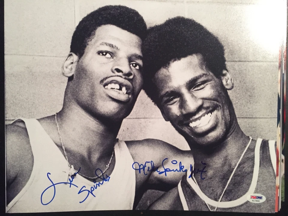 LEON and MIKE SPINKS Signed Autograph Auto 11x14 Picture Photo PSA/DNA MICHAEL - Image 1 of 1