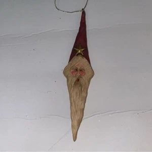 Vintage Kurt Adler Santa head Icicle Ornament with Gold Star - Picture 1 of 5